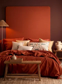 Solid pure organic cotton duvet cover set