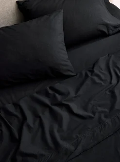 Solid pure organic cotton sheet set