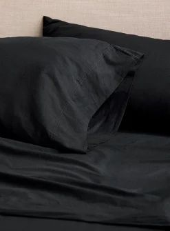 Solid pure organic cotton sheet set