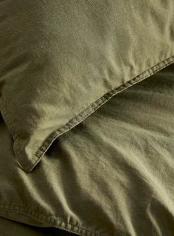 Solid pure organic cotton duvet cover set
