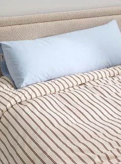Solid pure organic cotton percale pillow sham