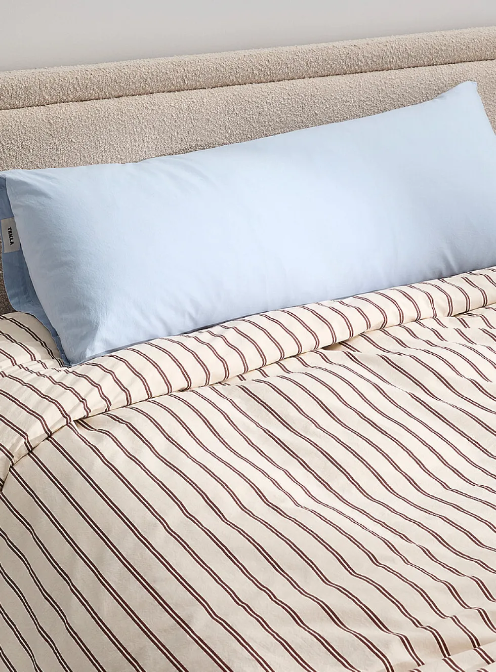 Solid pure organic cotton percale pillow sham