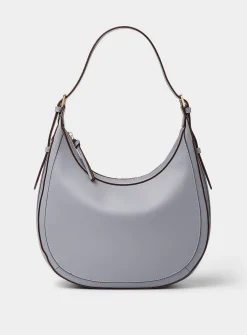 Solid rounded hobo bag