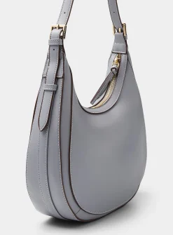 Solid rounded hobo bag
