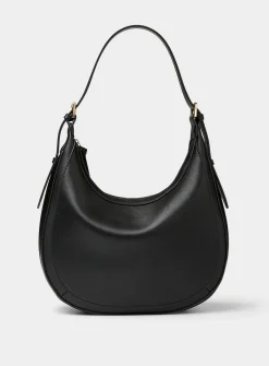Solid rounded hobo bag
