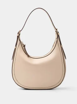 Solid rounded hobo bag