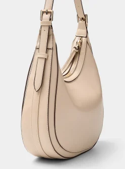 Solid rounded hobo bag