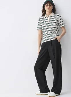 Solid straight dress pant