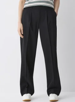 Solid straight dress pant