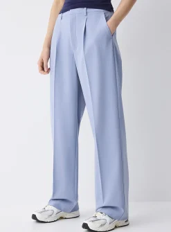 Solid straight dress pant