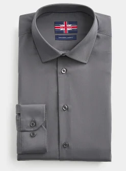 Solid stretch twill shirt