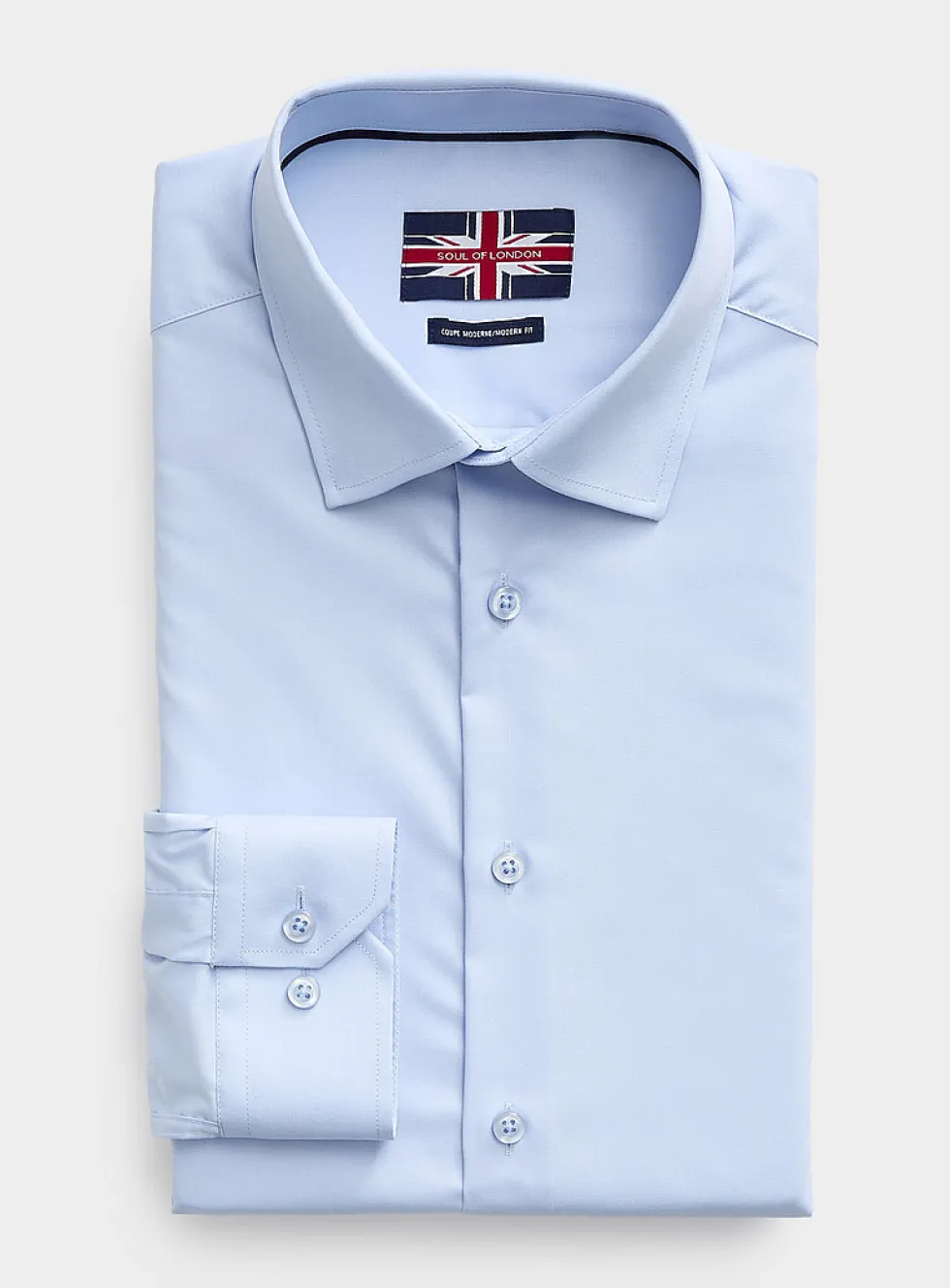 Solid stretch twill shirt
