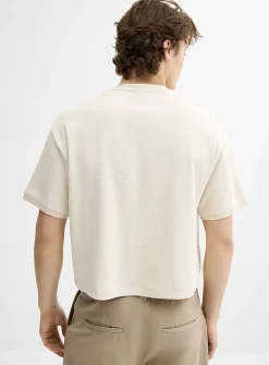 Solid waffle Henley T-shirt