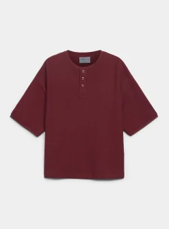 Solid waffle Henley T-shirt