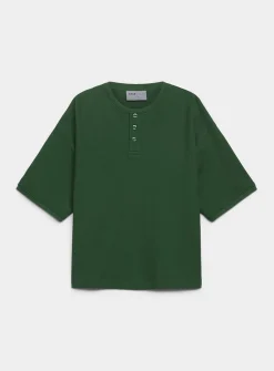 Solid waffle Henley T-shirt