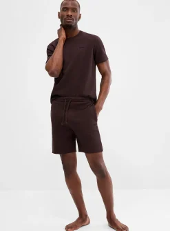 Solid waffle pyjama short