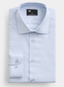 Solid wrinkle-free Dobby shirt