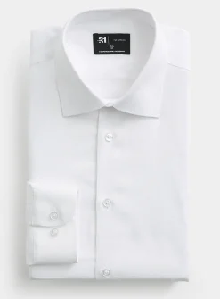 Solid wrinkle-free Dobby shirt