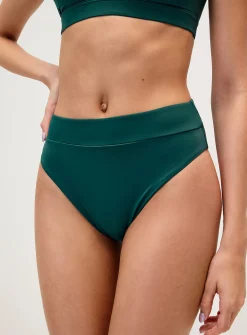 Solid-band high-rise cheeky bottom
