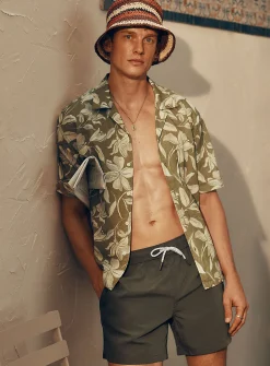 Solid-coloured swim short