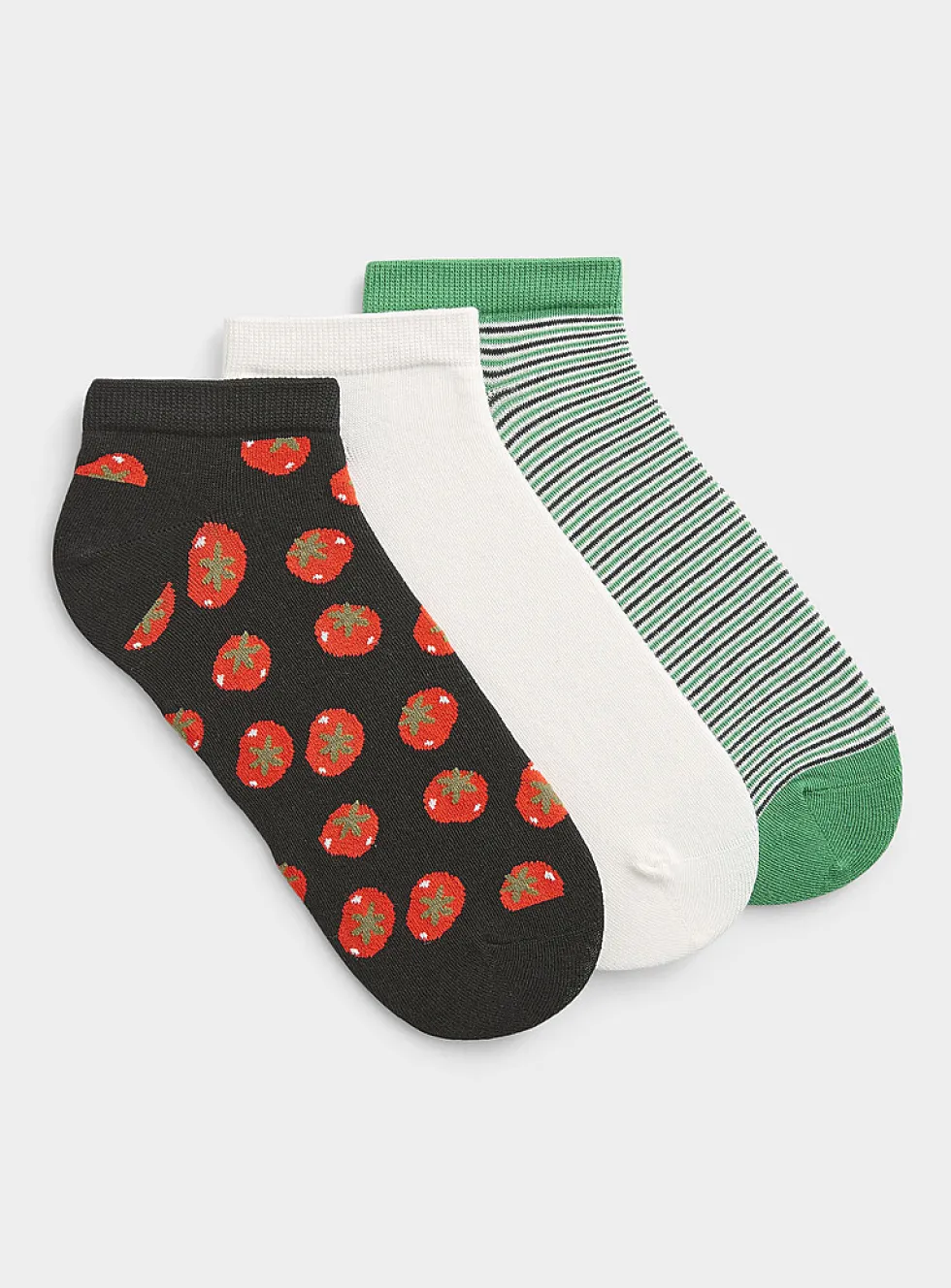 Solid/patterned ped socks