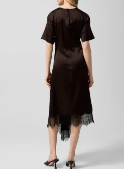 Sonoma ruched waist silk dress