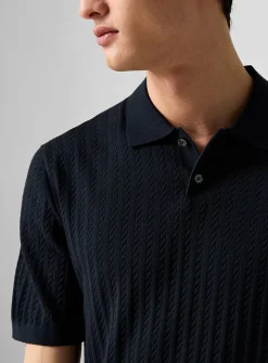 Soris cable-knit polo