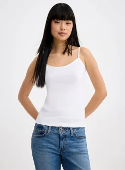 Spaghetti-strap organic cotton cami