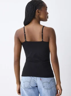 Spaghetti-strap organic cotton cami