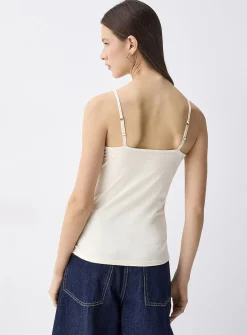 Spaghetti-strap organic cotton cami