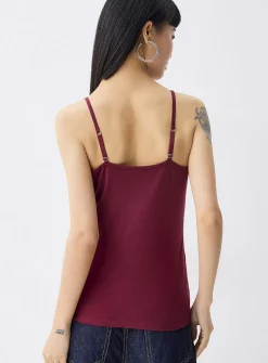 Spaghetti-strap organic cotton cami