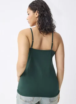 Spaghetti-strap organic cotton cami