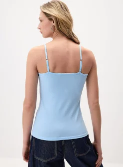 Spaghetti-strap organic cotton cami