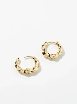 Sparkly twisted hoops