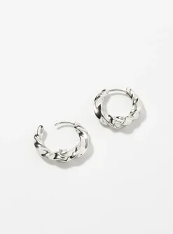 Sparkly twisted hoops