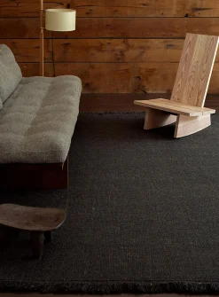 Speckled basket-weave handmade rug