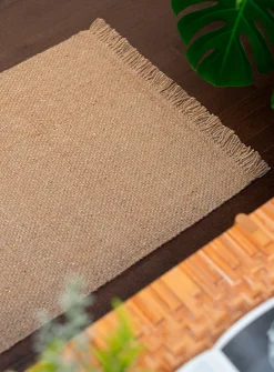 Speckled basket-weave handmade hallway rug