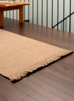 Speckled basket-weave handmade hallway rug