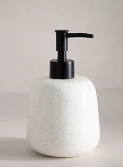 Speckled ceramic soap pump