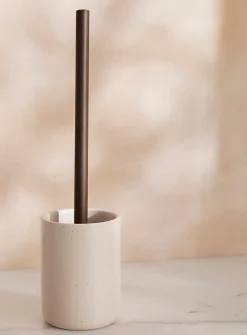 Speckled ceramic toilet brush