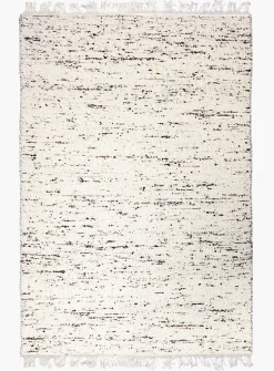 Speckled ivory artisanal rug