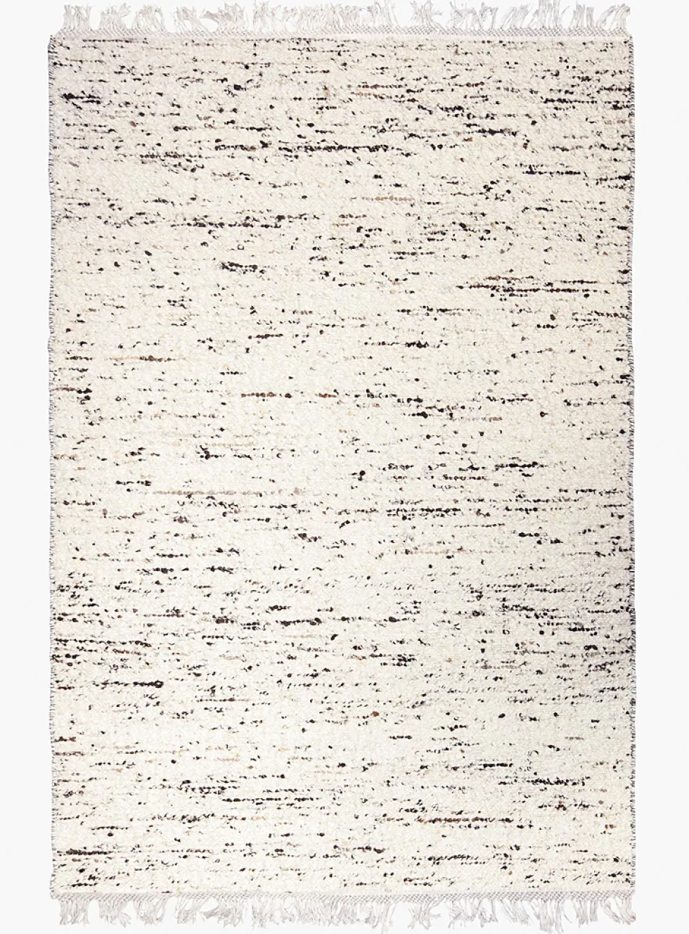 Speckled ivory artisanal rug