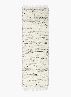 Speckled ivory artisanal hallway runner