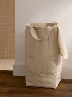 Speckled laundry basket