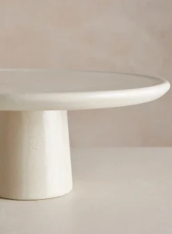Speckled stoneware cake stand