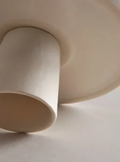 Speckled stoneware cake stand