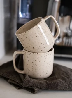 Speckled stoneware mug