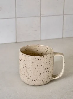 Speckled stoneware mug