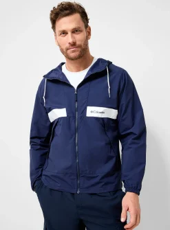 Spire Valley colour-block stretch windbreaker jacket