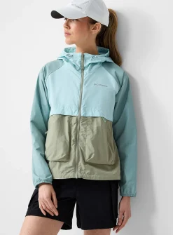 Spire Valley colour-block stretch windbreaker jacket